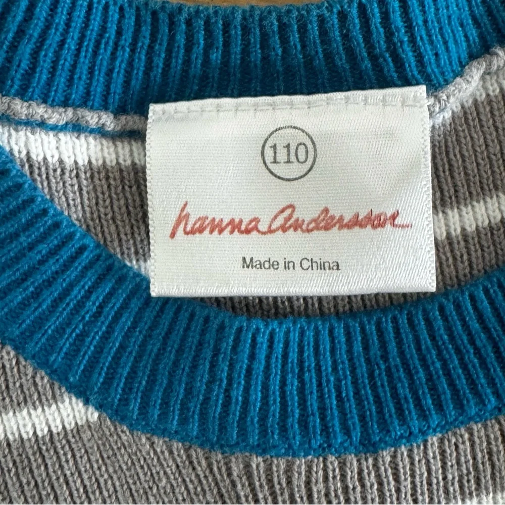Hanna Andersson Rainbow Sweater Cotton Dress Sz 110